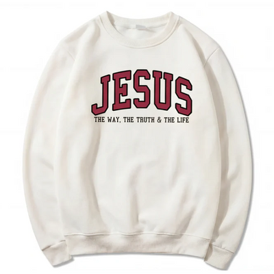 Jesus The Way The Truth and The Life Varsity Sweatshirt